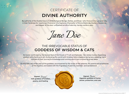 Goddess of Wisdom & Cats - Radiance
