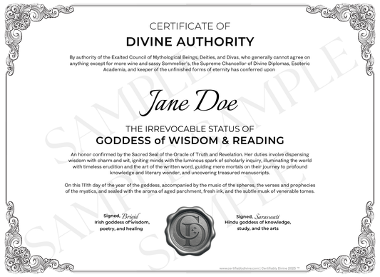 Goddess of Wisdom & Reading - Classic