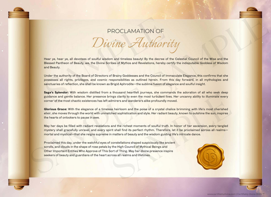 Goddess of Wisdom and Beauty - Golden