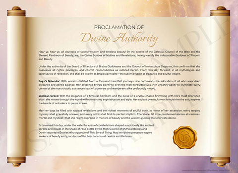 Goddess of Wisdom and Beauty - Golden