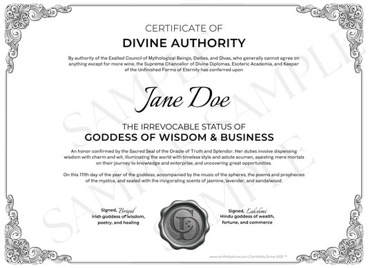 Goddess of Wisdom & Business - Classic