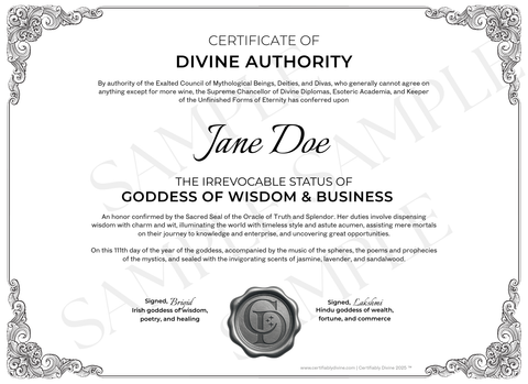 Goddess of Wisdom & Business - Classic