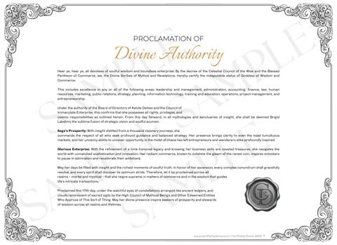 Goddess of Wisdom & Business - Classic