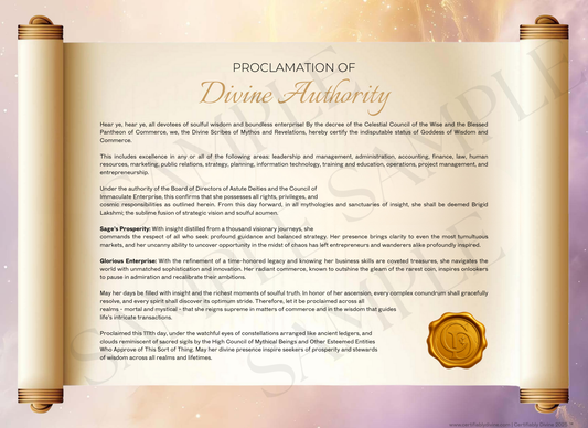 Goddess of Wisdom & Business - Golden