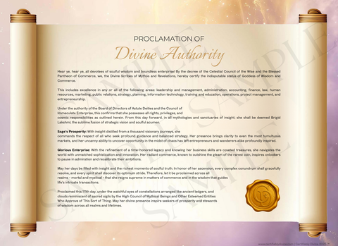 Goddess of Wisdom & Business - Golden