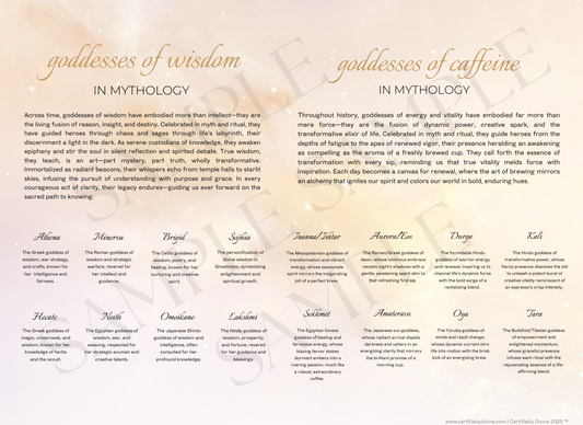 Goddess of Wisdom & Caffeine - Golden