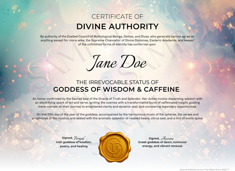 Goddess of Wisdom & Caffeine - Radiance