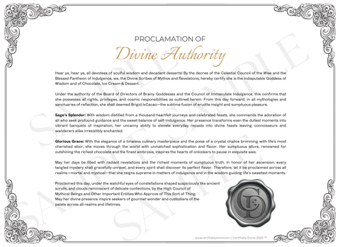 Goddess of Wisdom & Chocolate - Classic