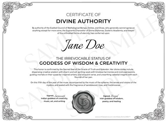 Goddess of Wisdom & Creativity - Classic