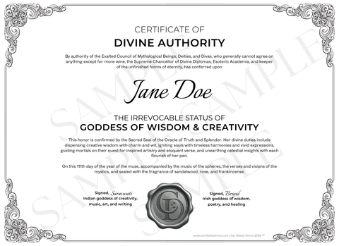 Goddess of Wisdom & Creativity - Classic