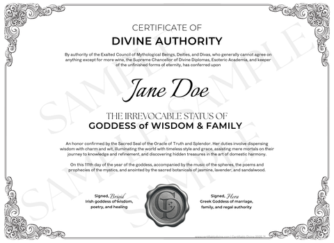 Goddess of Wisdom & Family - Classic