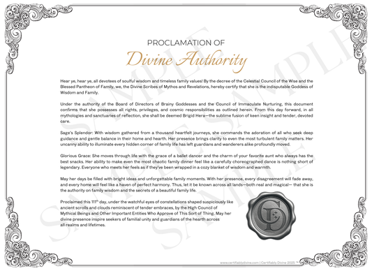 Goddess of Wisdom & Family - Classic