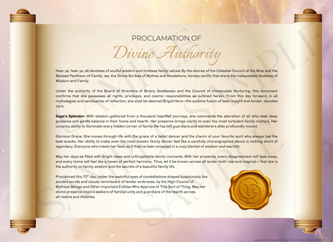 Goddess of Wisdom & Family - Golden