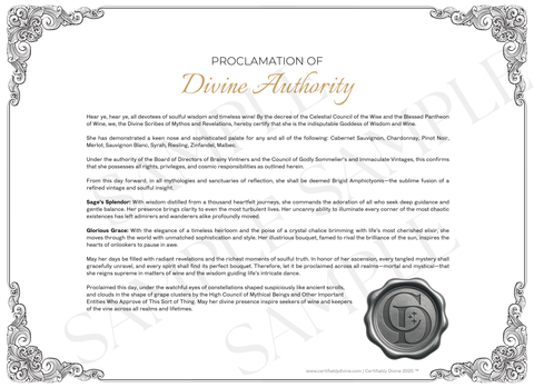 Goddess of Wisdom & Wine - Classic