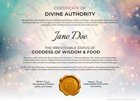 Goddess of Wisdom & Food - Radiance