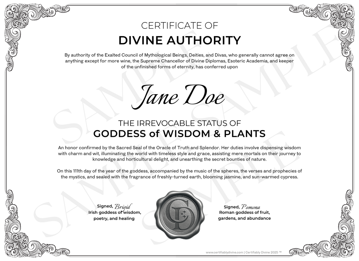 Goddess of Wisdom & Plants - Classic