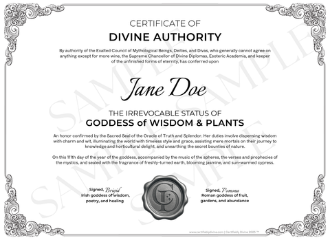 Goddess of Wisdom & Plants - Classic