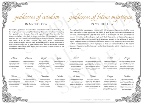 Goddess of Wisdom & Cats - Classic