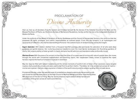 Goddess of Wisdom & Plants - Classic