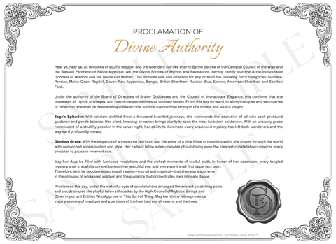 Goddess of Wisdom & Cats - Classic