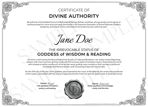 Goddess of Wisdom & Reading - Classic