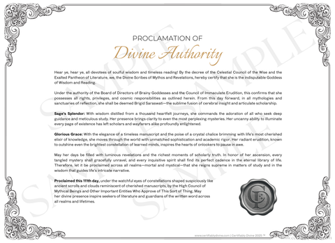 Goddess of Wisdom & Reading - Classic