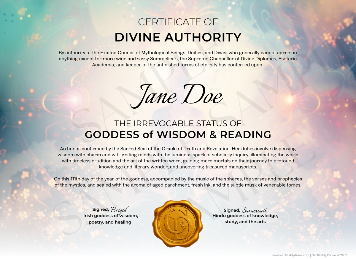 Goddess of Wisdom & Reading - Radiance