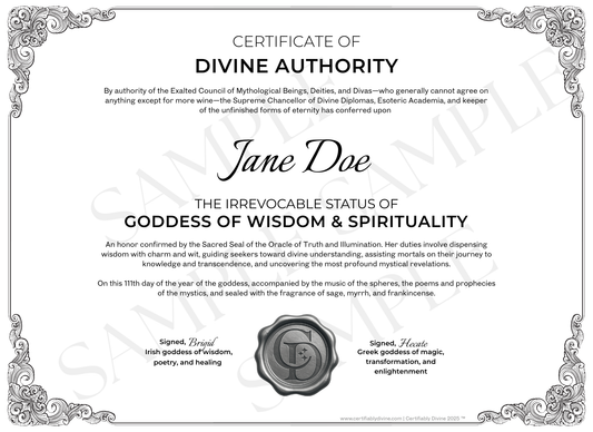 Goddess of Wisdom & Spirituality - Classic