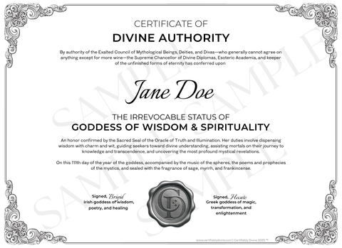 Goddess of Wisdom & Spirituality - Classic