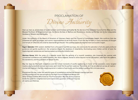 Goddess of Wisdom & Spirituality - Golden