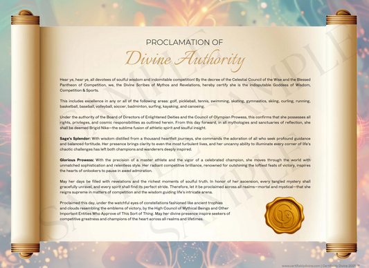 Goddess of Wisdom & Sports - Radiance