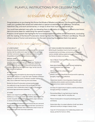 Goddess of Wisdom & Beauty | Wisdom & Beauty (3 Variations)