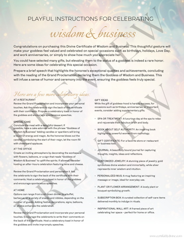 Goddess of Wisdom & Business | Wisdom and Business (3 Variations)