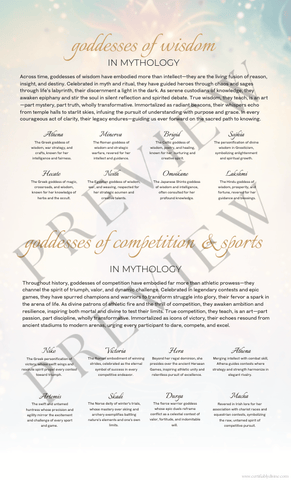 Goddess of Wisdom & Sports | Wisdom, Competition and Sports (3 Variations)
