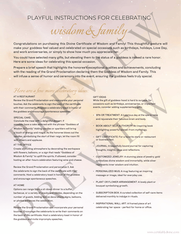 Goddess of Wisdom & Family | Wisdom & Family (3 Variations)