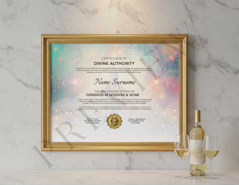 Goddess of Wisdom & Wine | Wisdom and Wine (3 Variations)